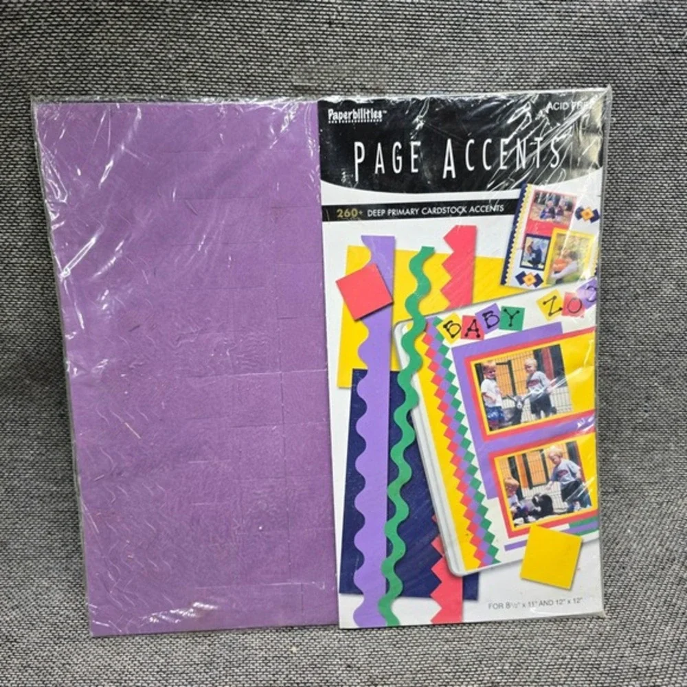 Paperbilities Page Accents 260+‎ Cardstock Shapes Deep Primary New Scrapbook Kit